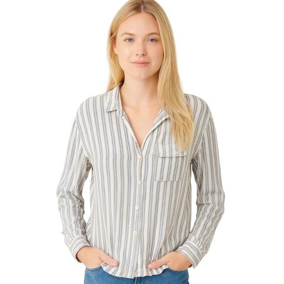 BDG Stripped Button-Down Long Sleeve Shirt Size M 100% cotton Layering Preppy - Picture 1 of 7